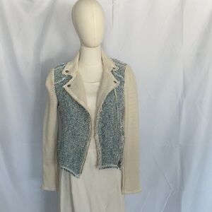 Rebecca Taylor zip up cropped tweed jacket. size 4